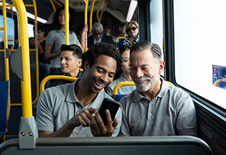 people on a bus